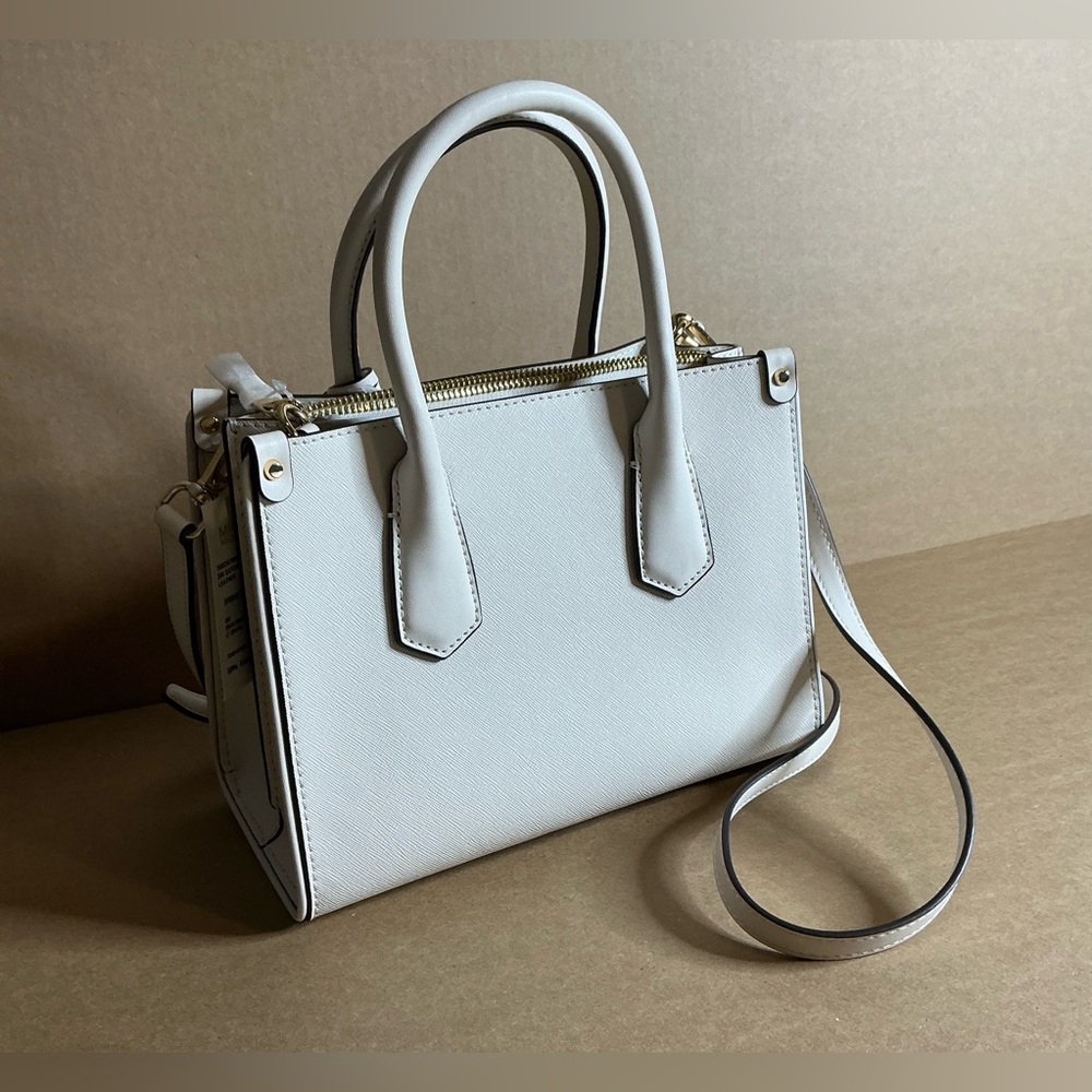 Michael Kors White Satchel with Gold Studs - Picture 4 of 11